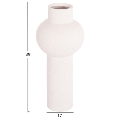 CERAMIC TABLE DECOR SCEPTER HM4604.01 OFF WHITE WITH CRYSTALLISATION Φ17x39Hcm.