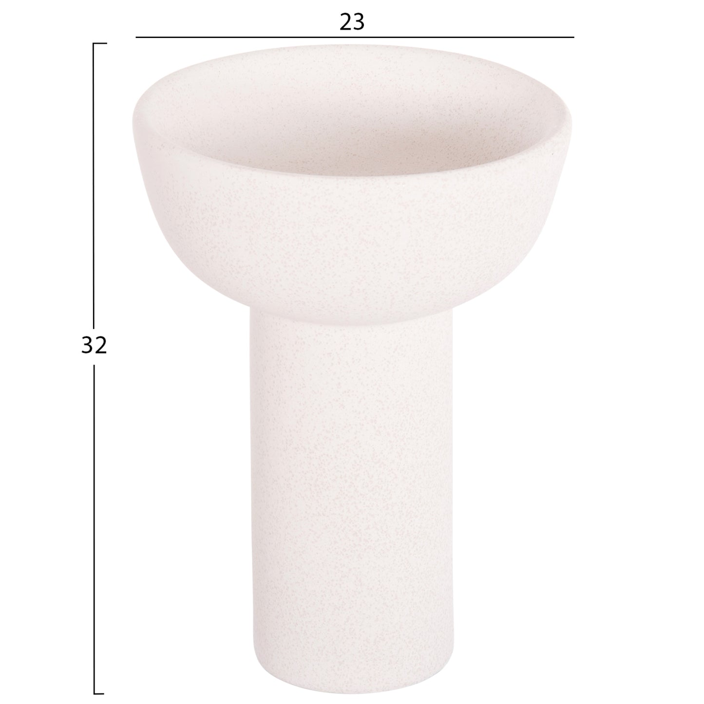 CERAMIC TABLE DECOR ELENDIL HM4602.01 OFF WHITE WITH CRYSTALLISATION Φ23x32H cm.