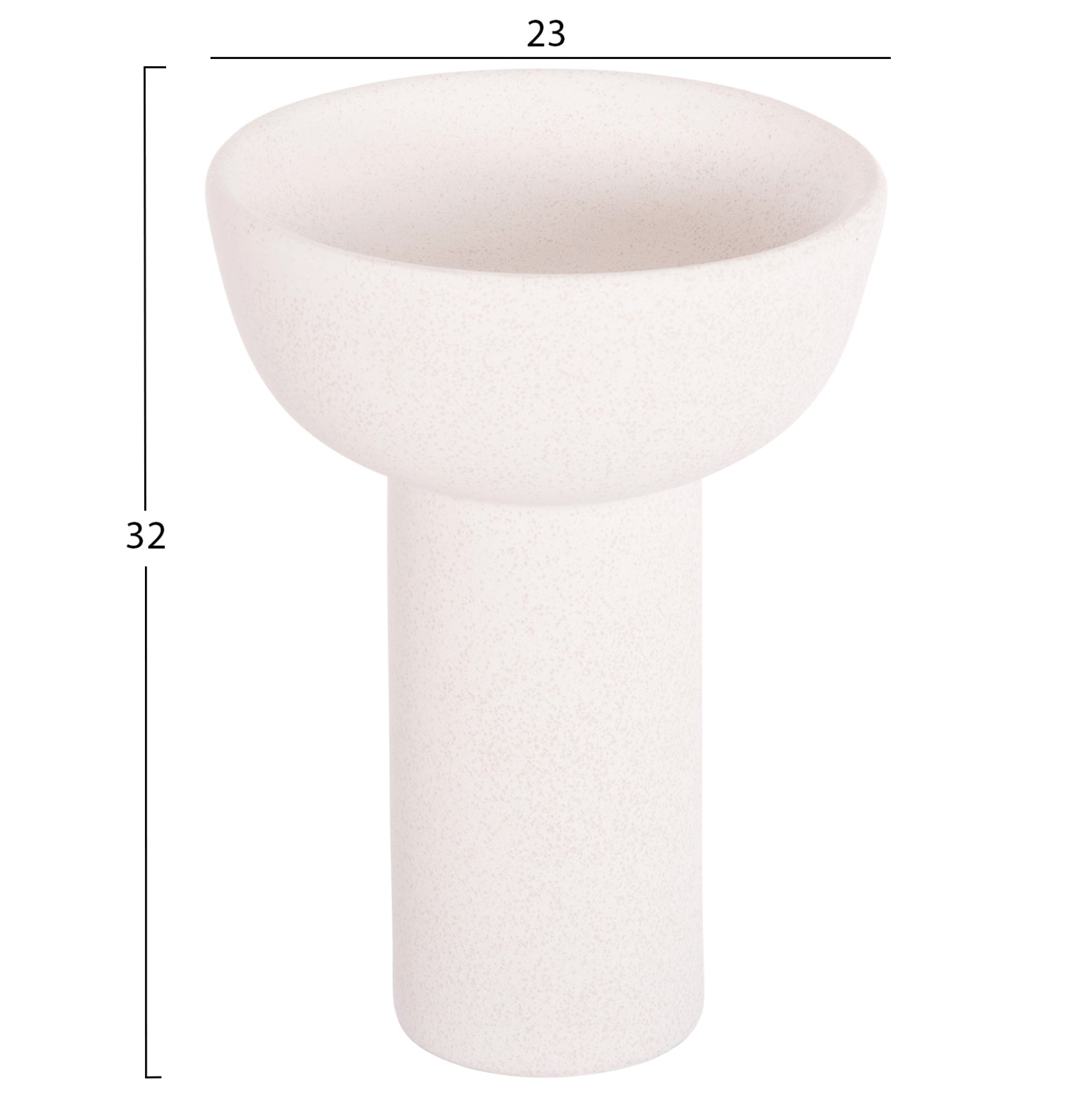 CERAMIC TABLE DECOR ELENDIL HM4602.01 OFF WHITE WITH CRYSTALLISATION Φ23x32H cm.