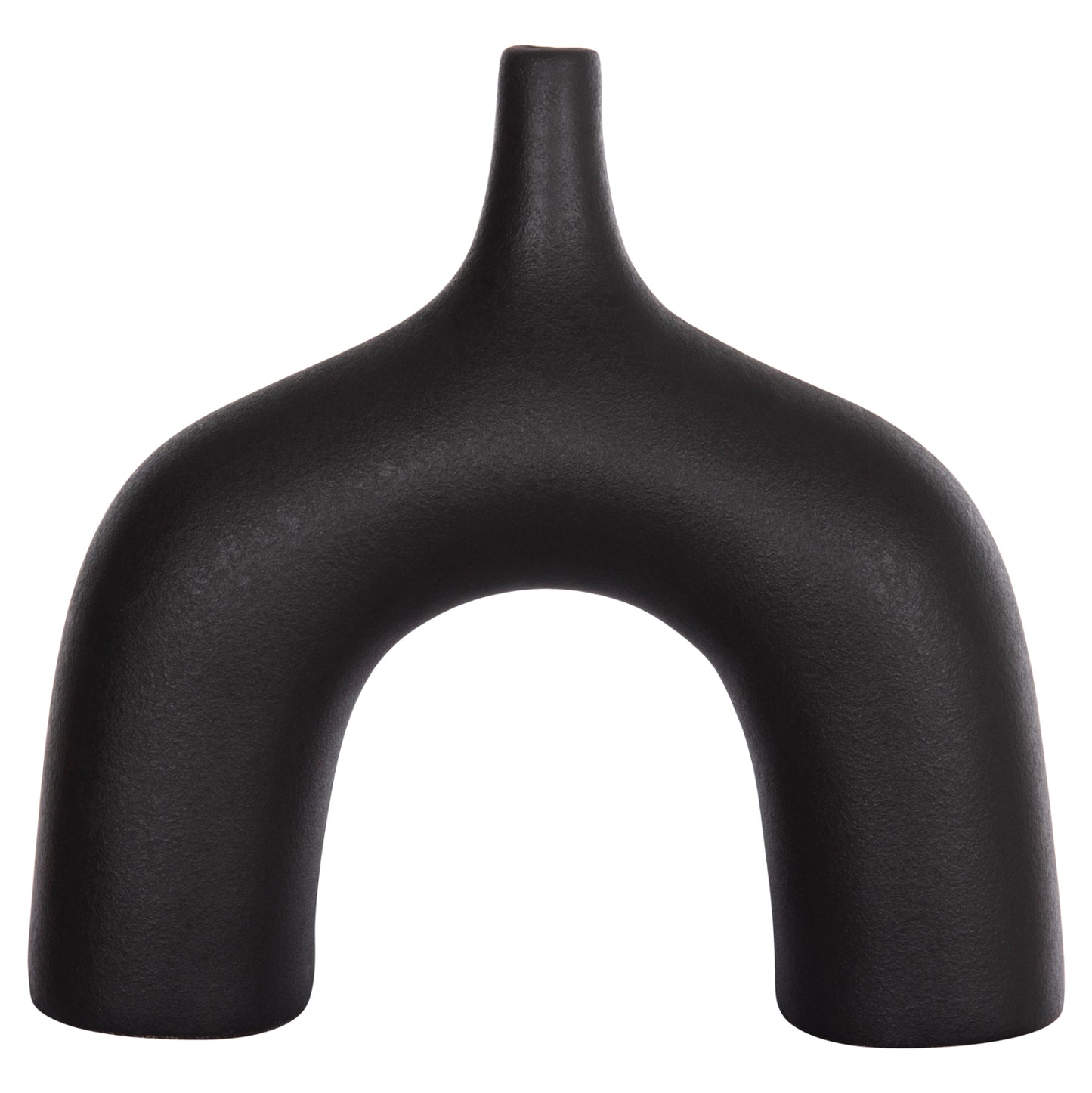 CERAMIC TABLE DECOR SERIES ISIL HM4601.02 MATTE BLACK 35x10x32.5Hcm.