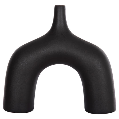 CERAMIC TABLE DECOR SERIES ISIL HM4601.02 MATTE BLACK 35x10x32.5Hcm.