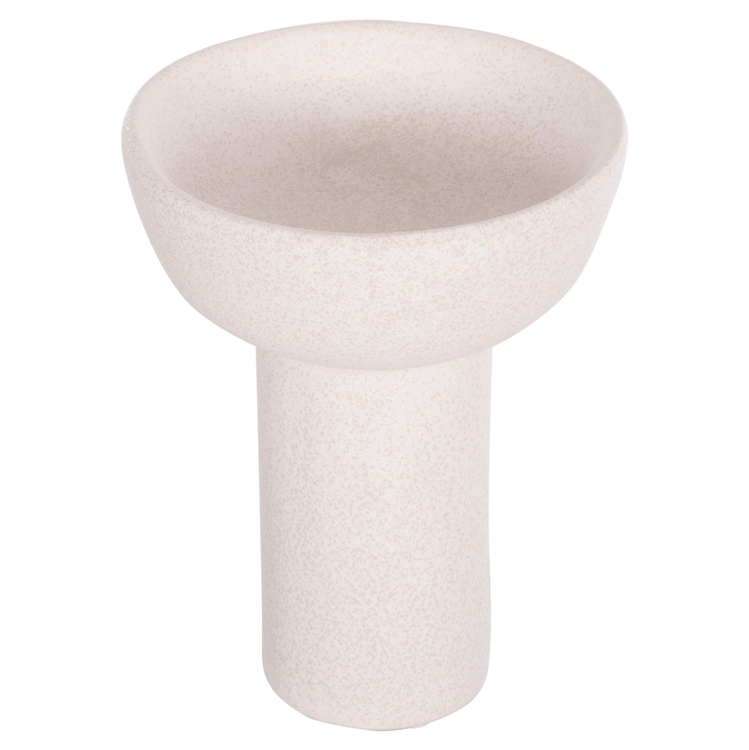 CERAMIC TABLE DECOR ELENDIL HM4603.01 OFF WHITE WITH CRYSTALLISATION Φ20x26.5Hcm.