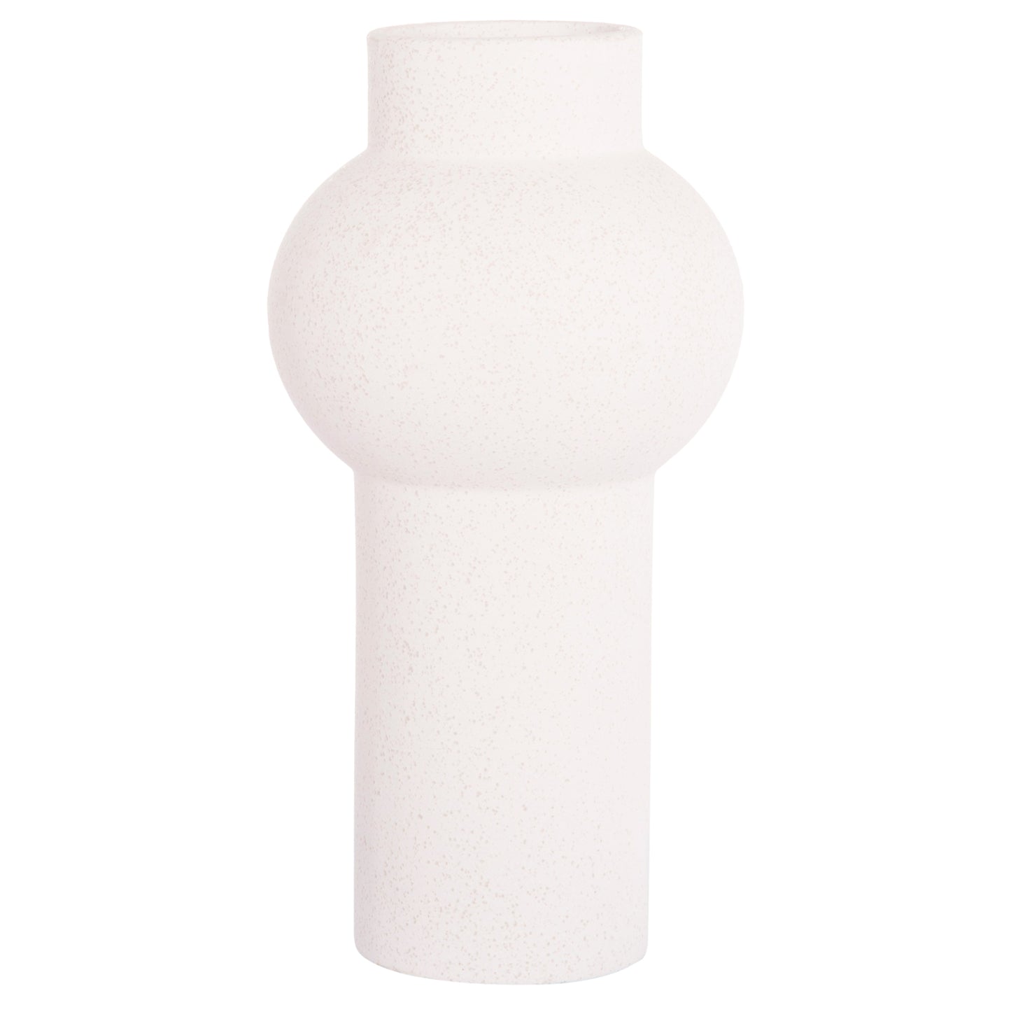 CERAMIC TABLE DECOR SCEPTER HM4605.01 OFF WHITE WITH CRYSTALLISATION Φ15x30Hcm.