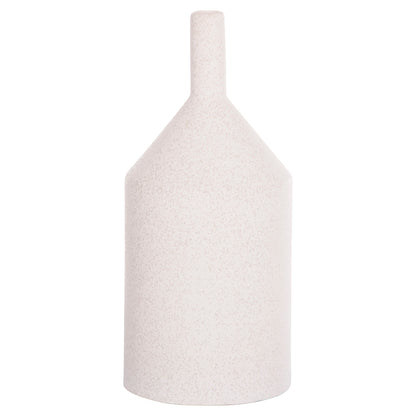 CERAMIC TABLE DECOR GALAD HM4608.01 OFF WHITE WITH CRYSTALLIZATION Φ13,5x30,5Hcm.