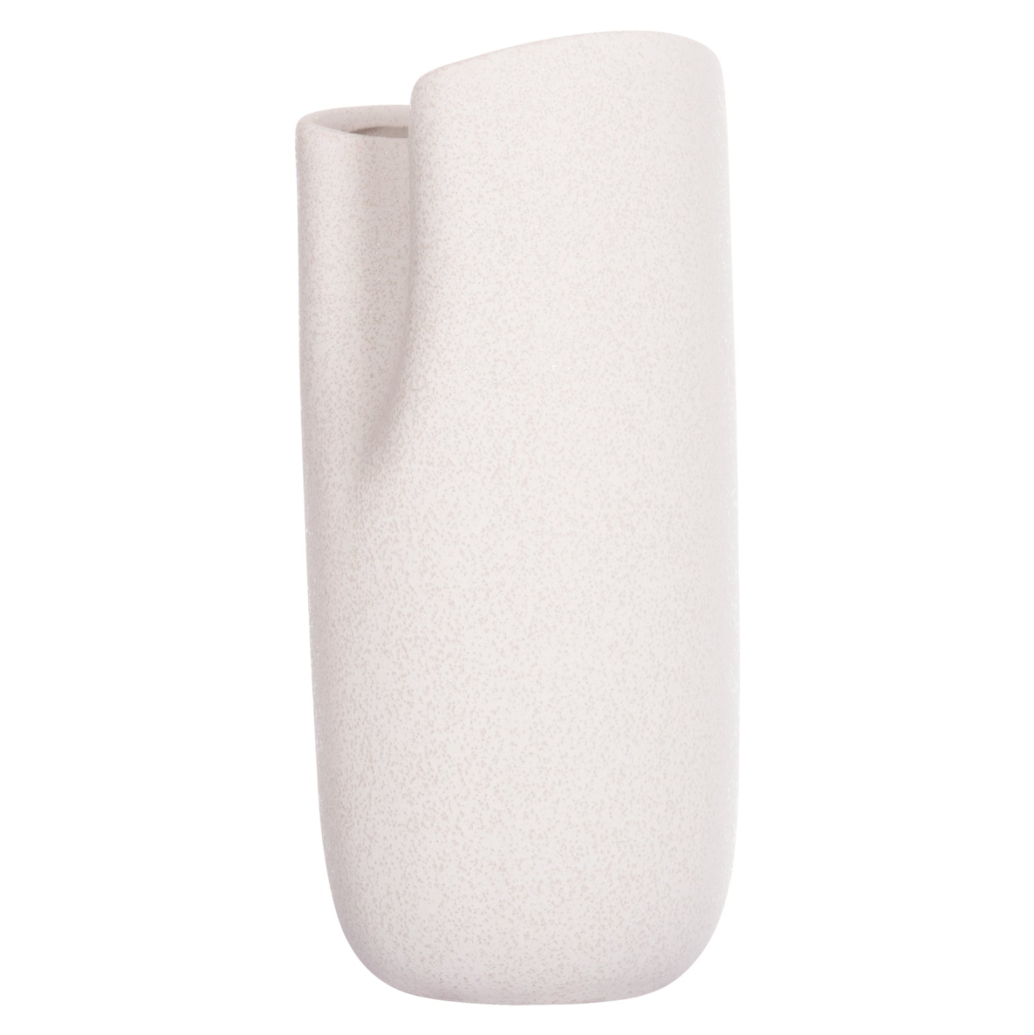 CERAMIC TABLE DECOR GLAZE HM4606.01 OFF WHITE WITH CRYSTALLISATION 17x16.5x38Hcm.