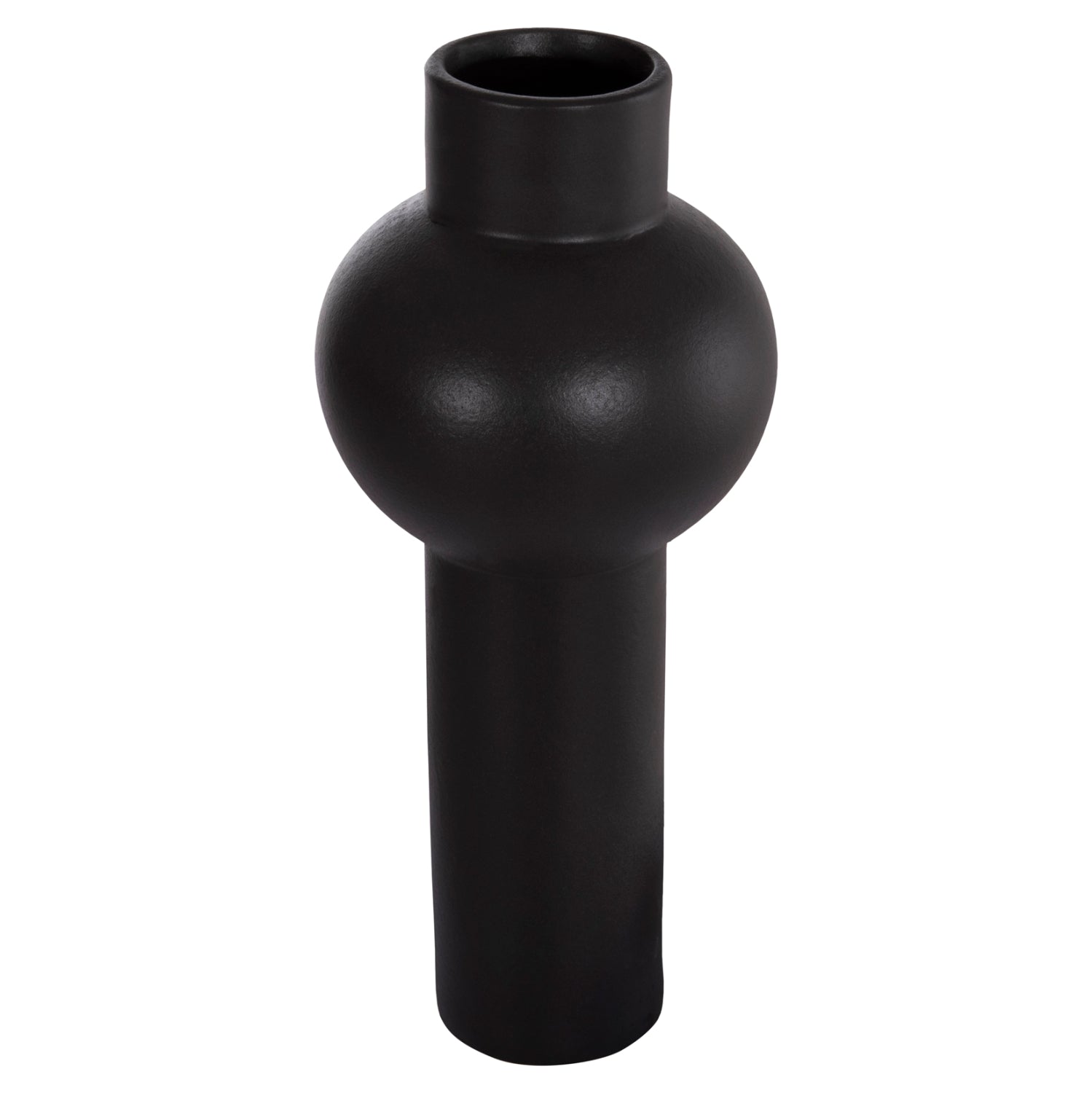 CERAMIC TABLE DECOR SCEPTER HM4604.02 MATTE BLACK Φ17.5x40Hcm.