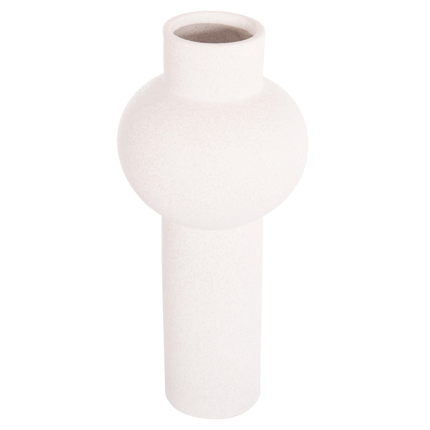 CERAMIC TABLE DECOR SCEPTER HM4604.01 OFF WHITE WITH CRYSTALLISATION Φ17x39Hcm.