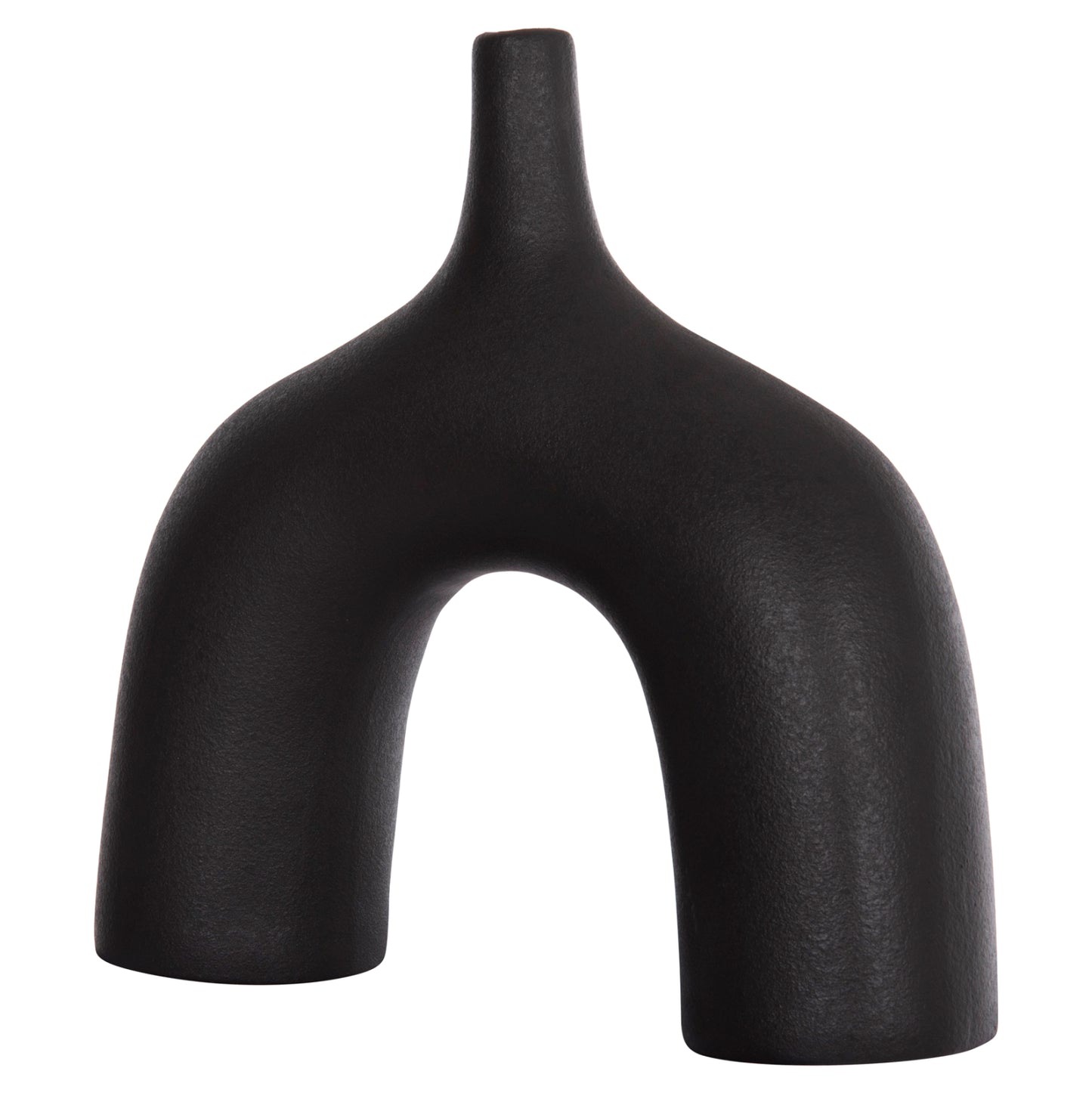 CERAMIC TABLE DECOR SERIES ISIL HM4601.02 MATTE BLACK 35x10x32.5Hcm.