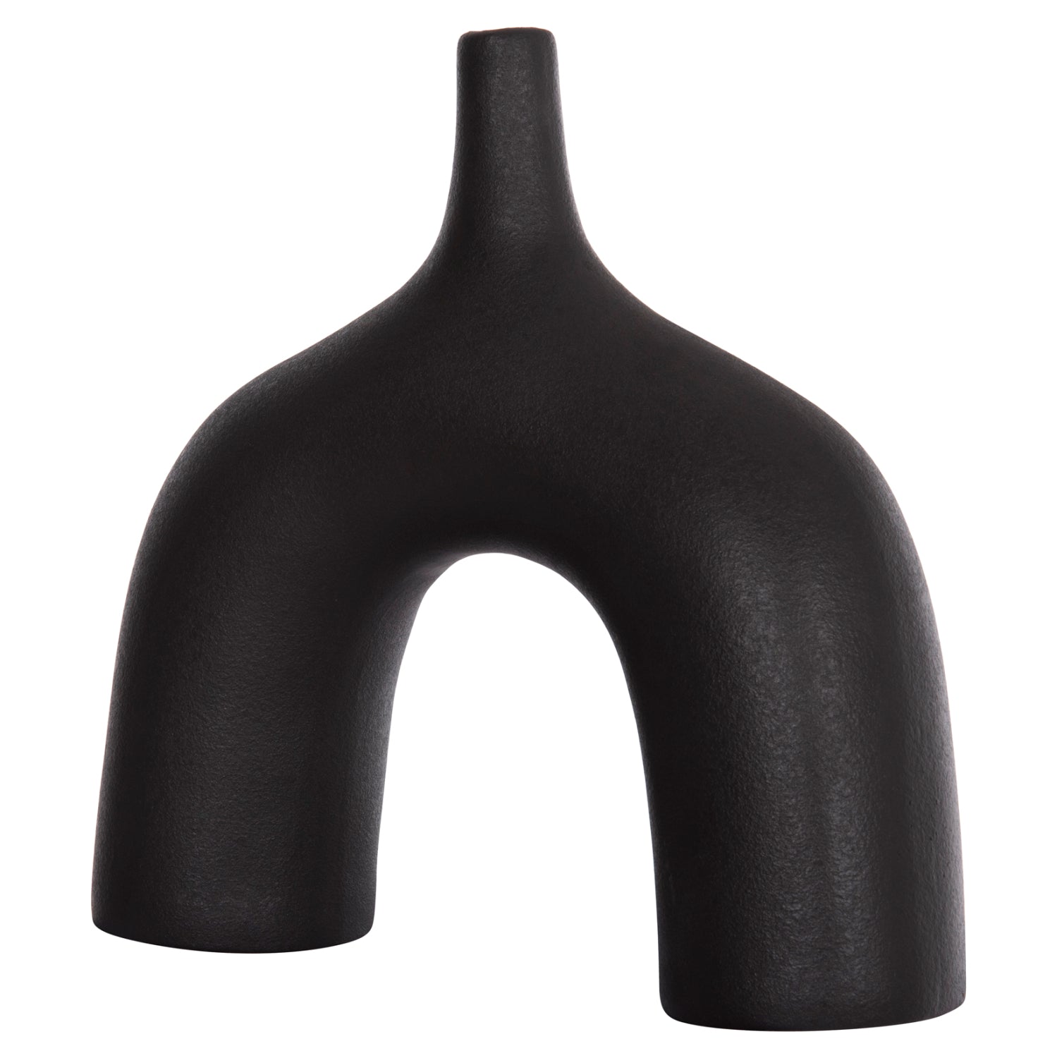 CERAMIC TABLE DECOR SERIES ISIL HM4601.02 MATTE BLACK 35x10x32.5Hcm.