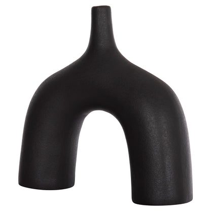 CERAMIC TABLE DECOR SERIES ISIL HM4601.02 MATTE BLACK 35x10x32.5Hcm.