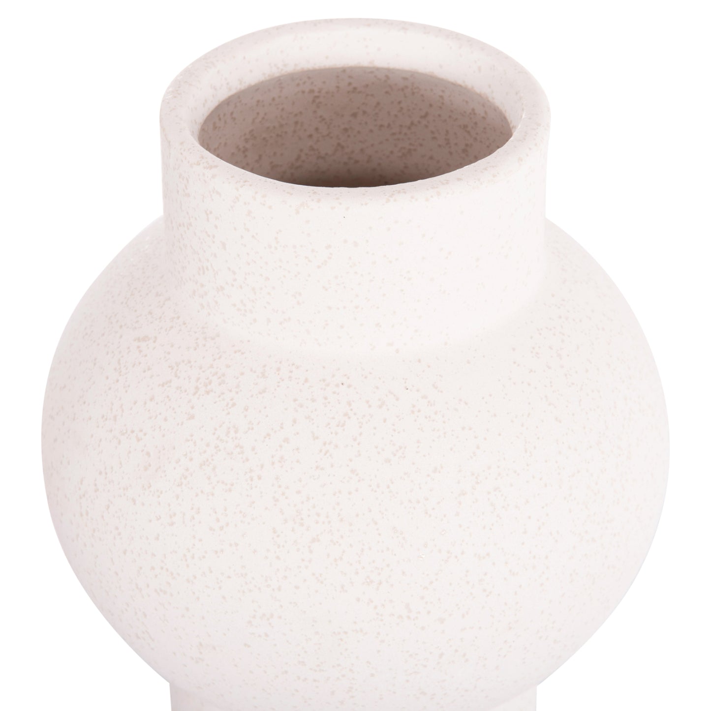 CERAMIC TABLE DECOR SCEPTER HM4605.01 OFF WHITE WITH CRYSTALLISATION Φ15x30Hcm.
