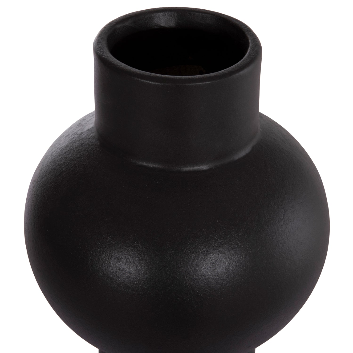 CERAMIC TABLE DECOR SCEPTER HM4604.02 MATTE BLACK Φ17.5x40Hcm.