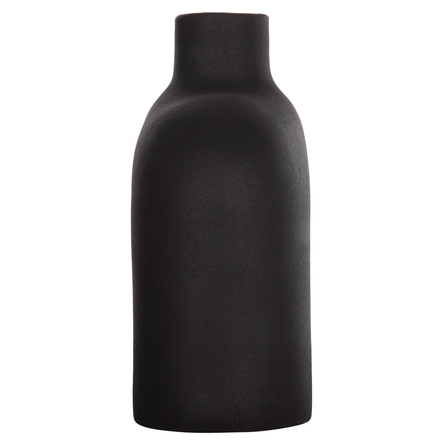CERAMIC TABLE DECOR ISIL HM4600.02 MATTE BLACK 27x9,5x22,5Η cm.