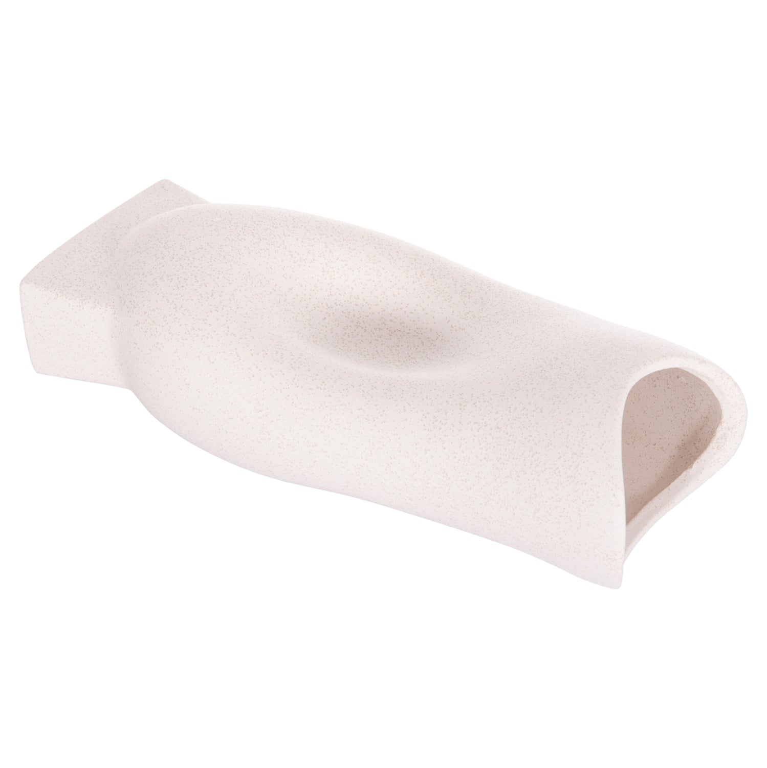 CERAMIC TABLE DECOR SERIES GLAZE HM4609.01 OFF WHITE WITH CRYSTALLISATION 16.5x11x38Hcm.