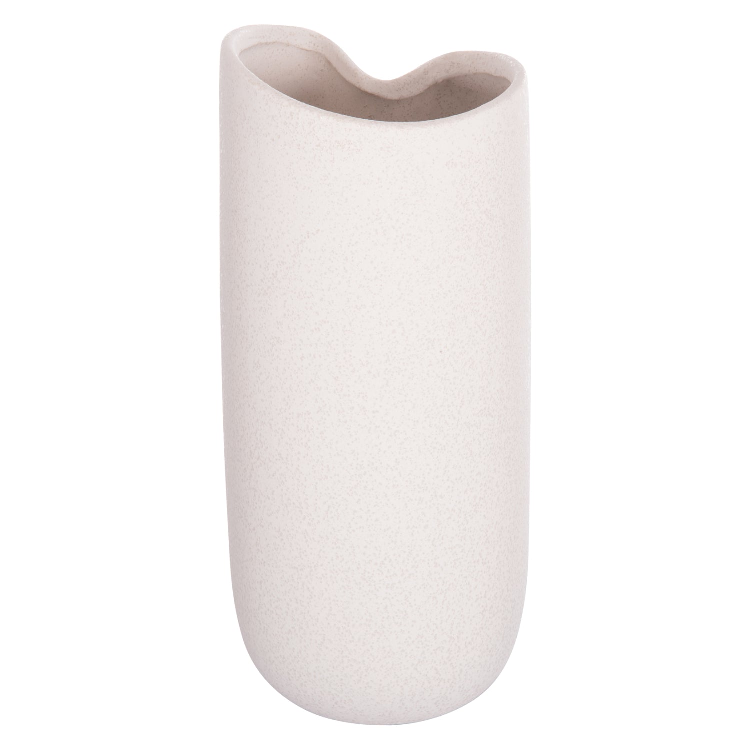 CERAMIC TABLE DECOR GLAZE HM4606.01 OFF WHITE WITH CRYSTALLISATION 17x16.5x38Hcm.