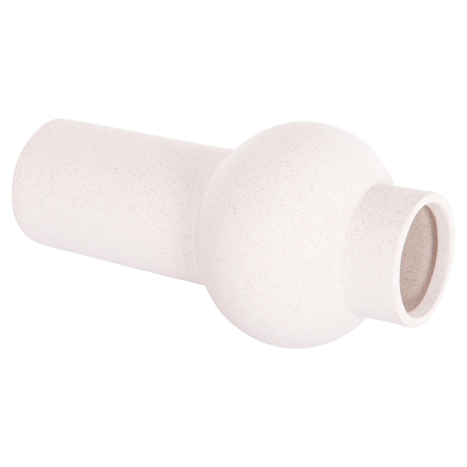 CERAMIC TABLE DECOR SCEPTER HM4605.01 OFF WHITE WITH CRYSTALLISATION Φ15x30Hcm.