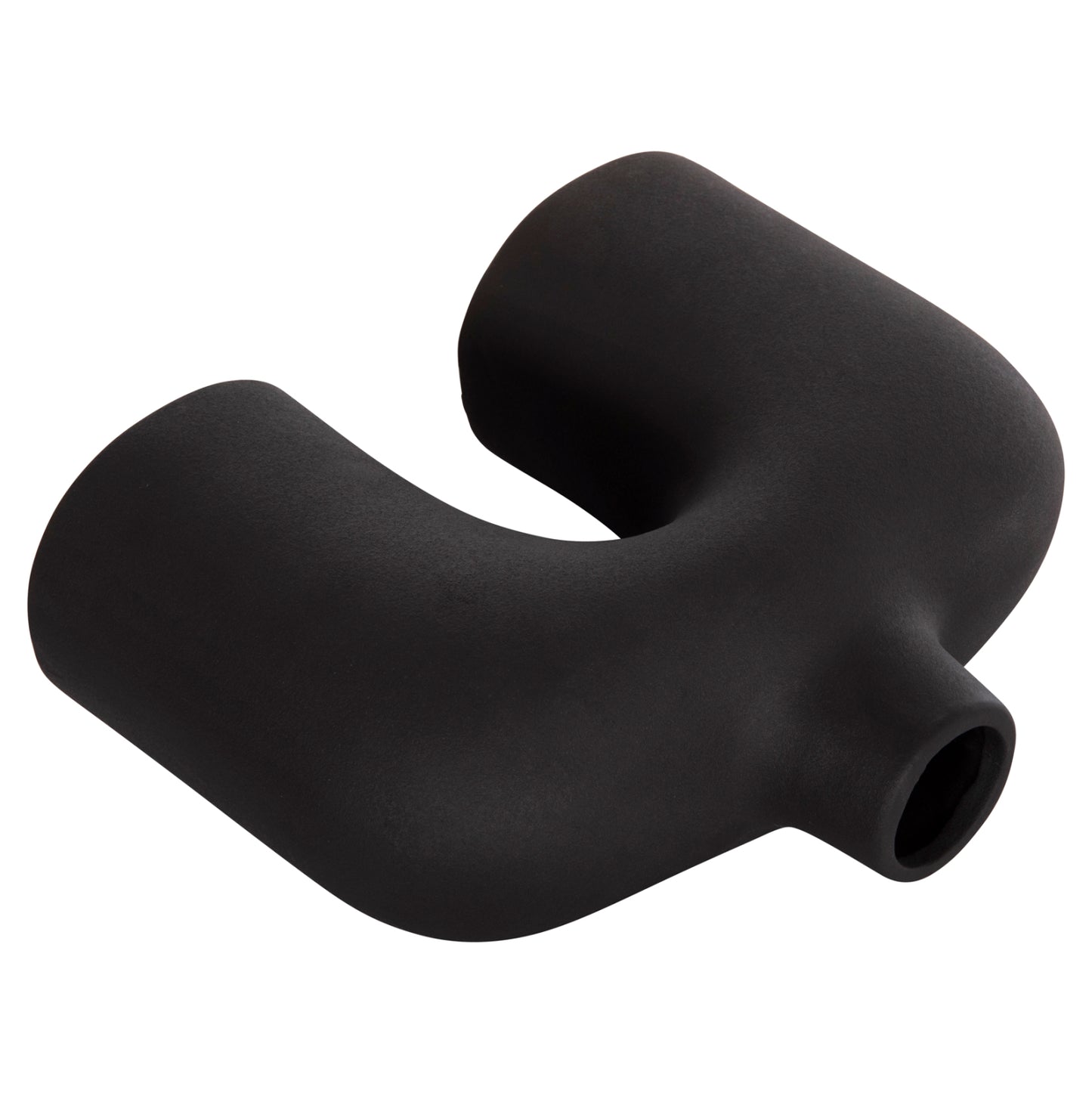 CERAMIC TABLE DECOR ISIL HM4600.02 MATTE BLACK 27x9,5x22,5Η cm.