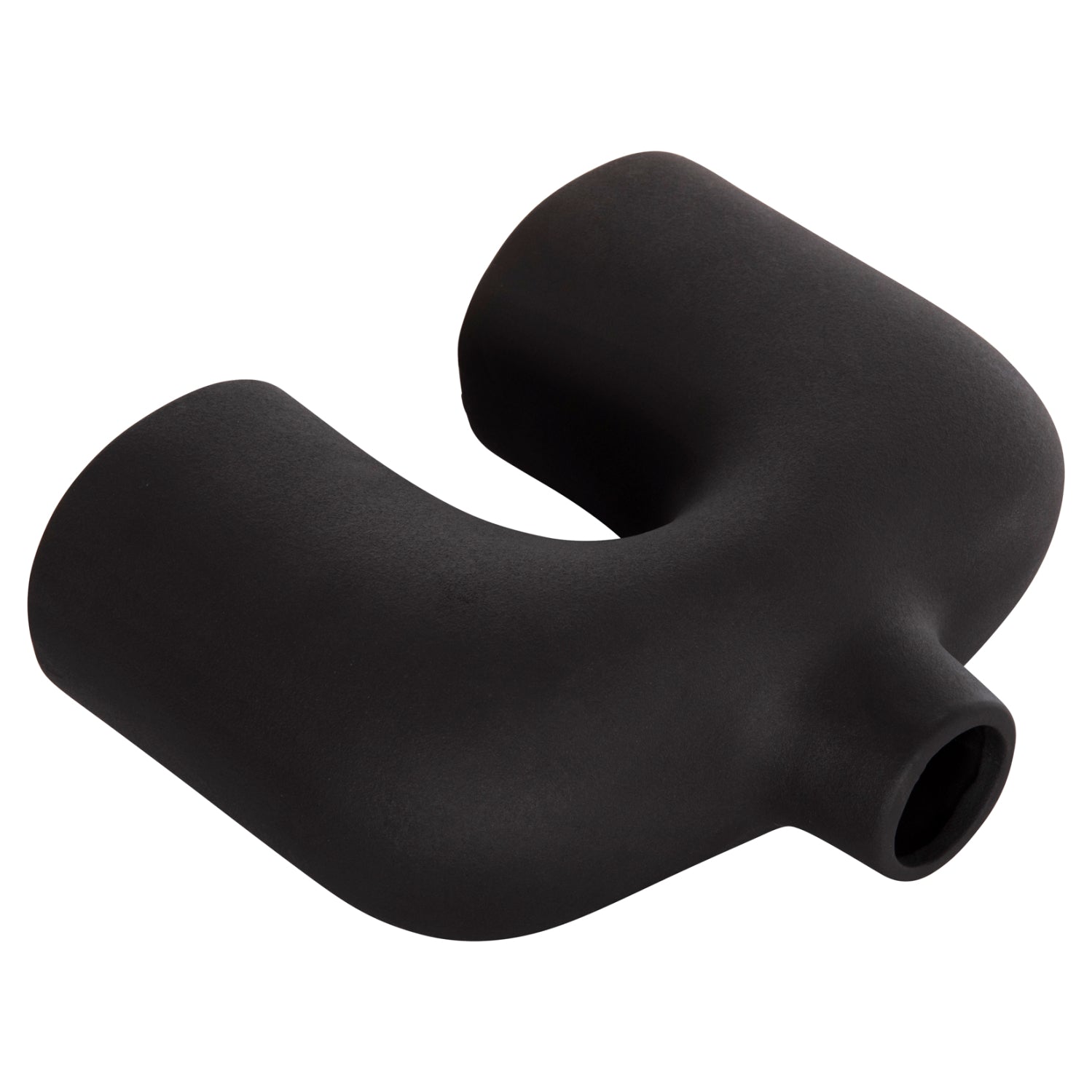 CERAMIC TABLE DECOR ISIL HM4600.02 MATTE BLACK 27x9,5x22,5Η cm.