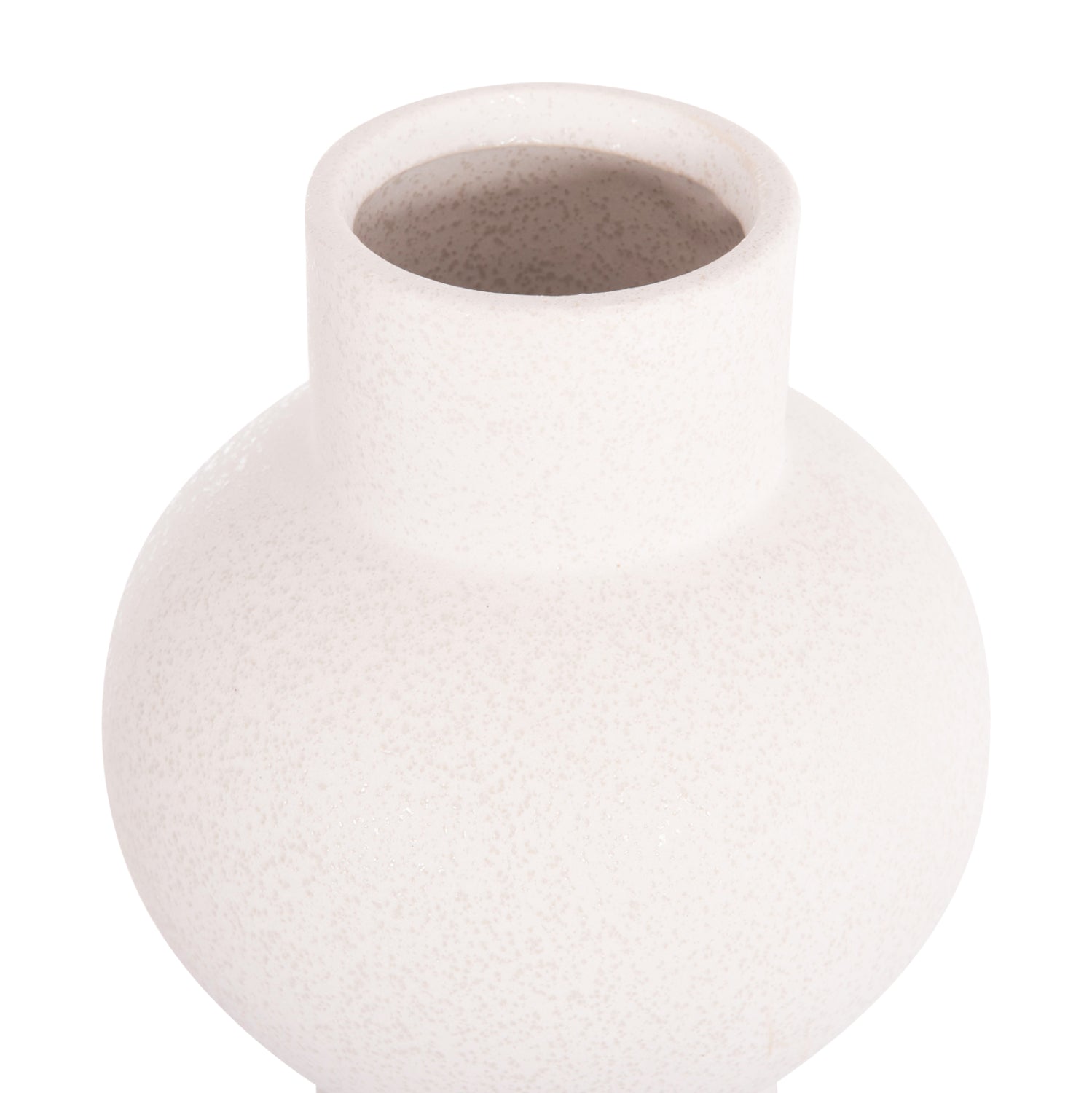 CERAMIC TABLE DECOR SCEPTER HM4604.01 OFF WHITE WITH CRYSTALLISATION Φ17x39Hcm.