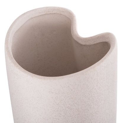 CERAMIC TABLE DECOR GLAZE HM4607.01 OFF WHITE WITH CRYSTALLISATION 15,2x15x30Hcm