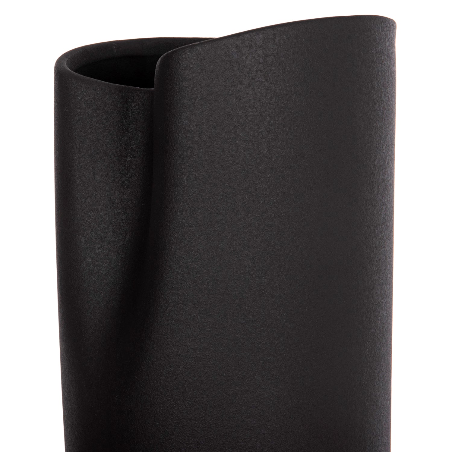 CERAMIC TABLE DECOR GLAZE HM4607.02 MATTE BLACK 15,2x15x30Hcm