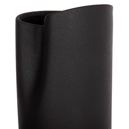 CERAMIC TABLE DECOR GLAZE HM4607.02 MATTE BLACK 15,2x15x30Hcm