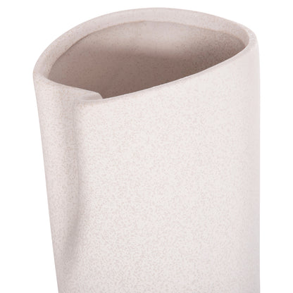 CERAMIC TABLE DECOR GLAZE HM4607.01 OFF WHITE WITH CRYSTALLISATION 15,2x15x30Hcm