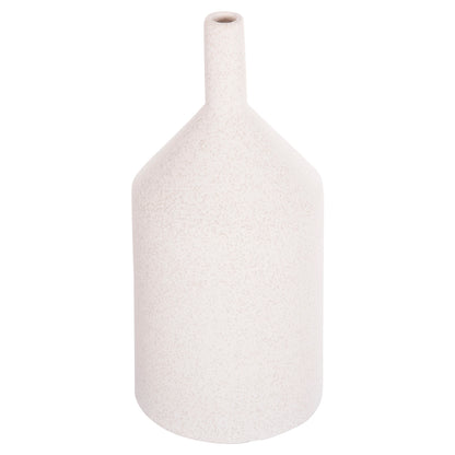 CERAMIC TABLE DECOR GALAD HM4608.01 OFF WHITE WITH CRYSTALLIZATION Φ13,5x30,5Hcm.