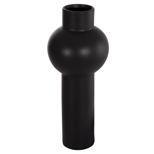 CERAMIC TABLE DECOR SCEPTER HM4604.02 MATTE BLACK Φ17.5x40Hcm.