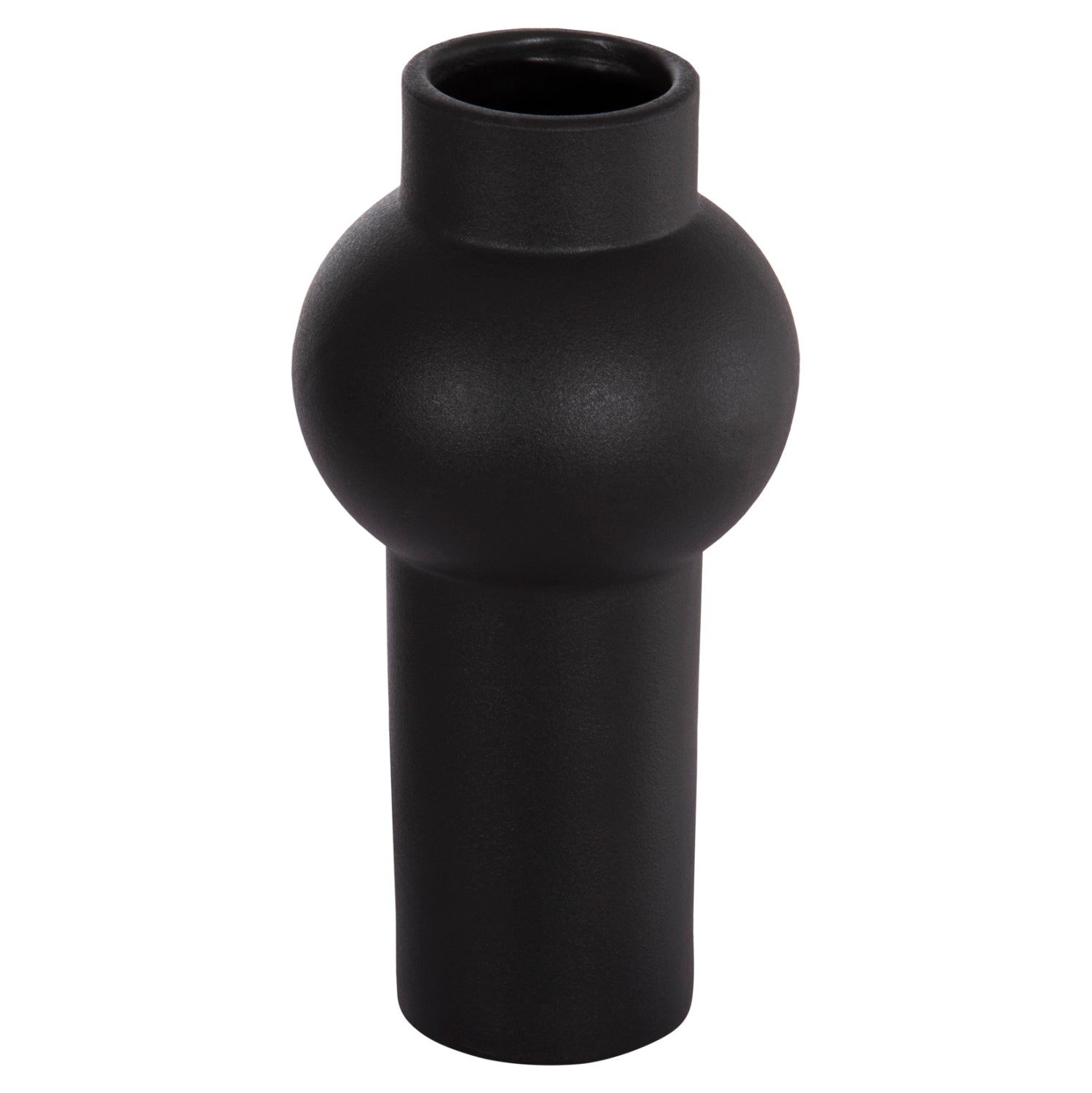 CERAMIC TABLE DECOR SCEPTER HM4605.02 MATTE BLACK Φ15x30Hcm.