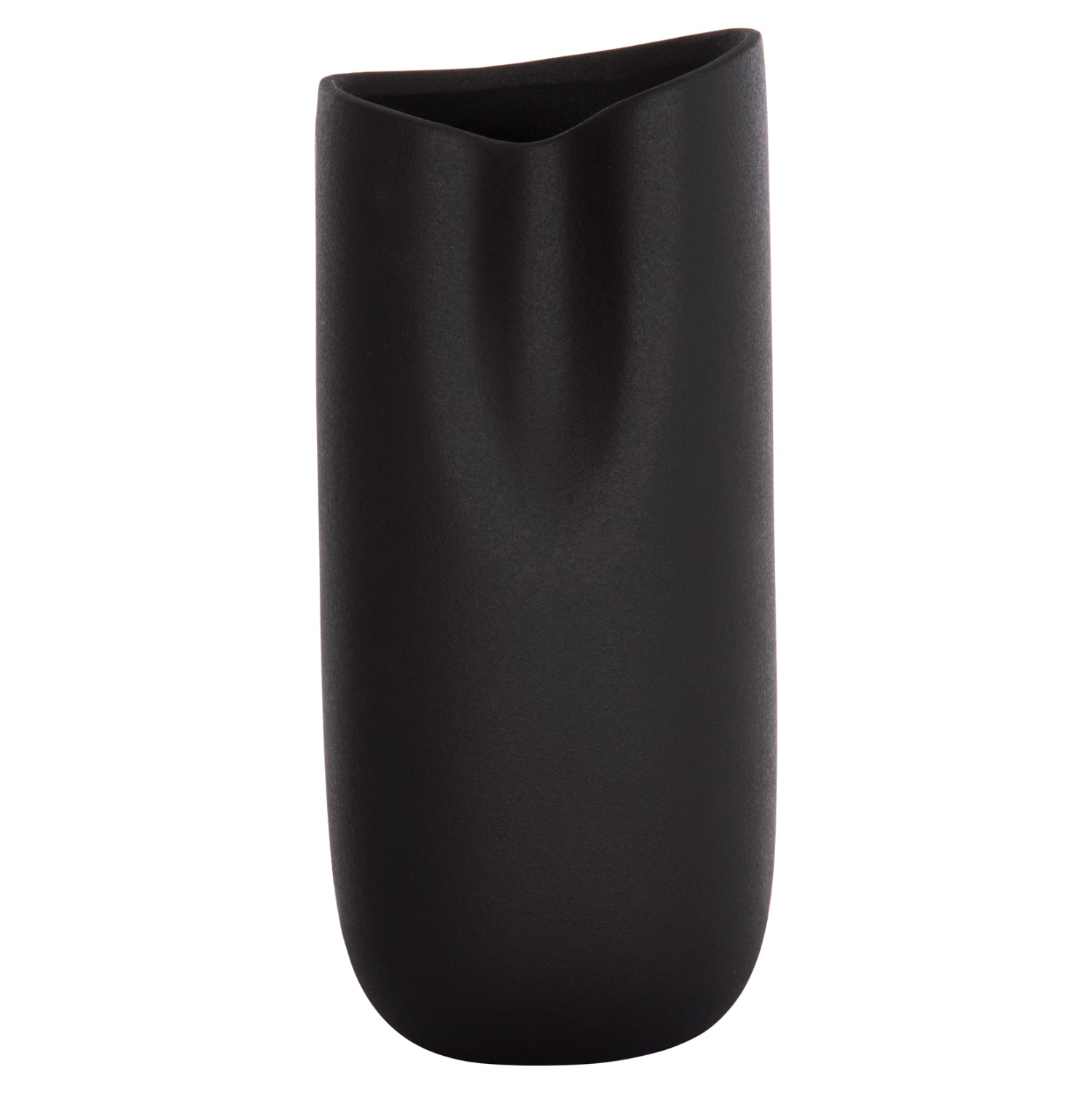CERAMIC TABLE DECOR GLAZE HM4606.02 MATTE BLACK 17x16.5x38Hcm.