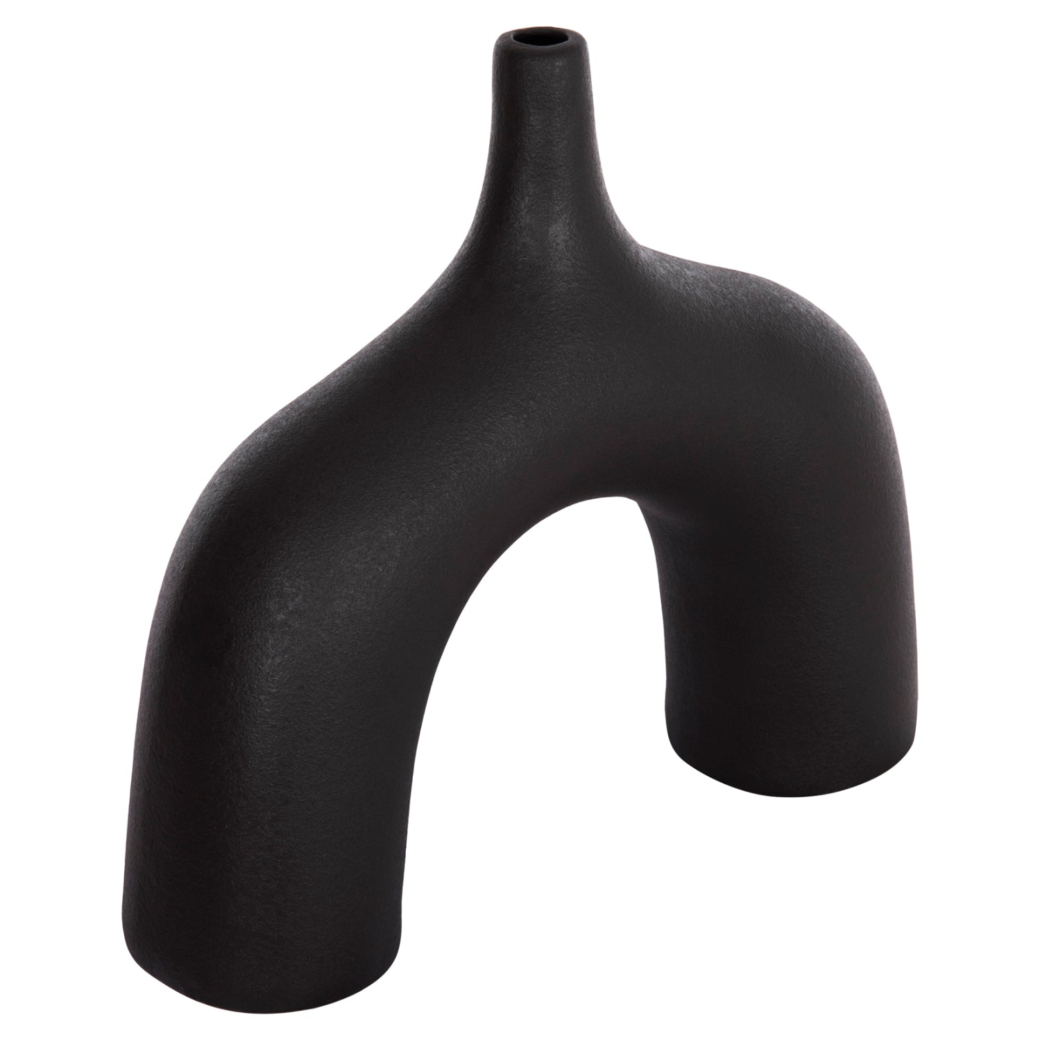CERAMIC TABLE DECOR SERIES ISIL HM4601.02 MATTE BLACK 35x10x32.5Hcm.