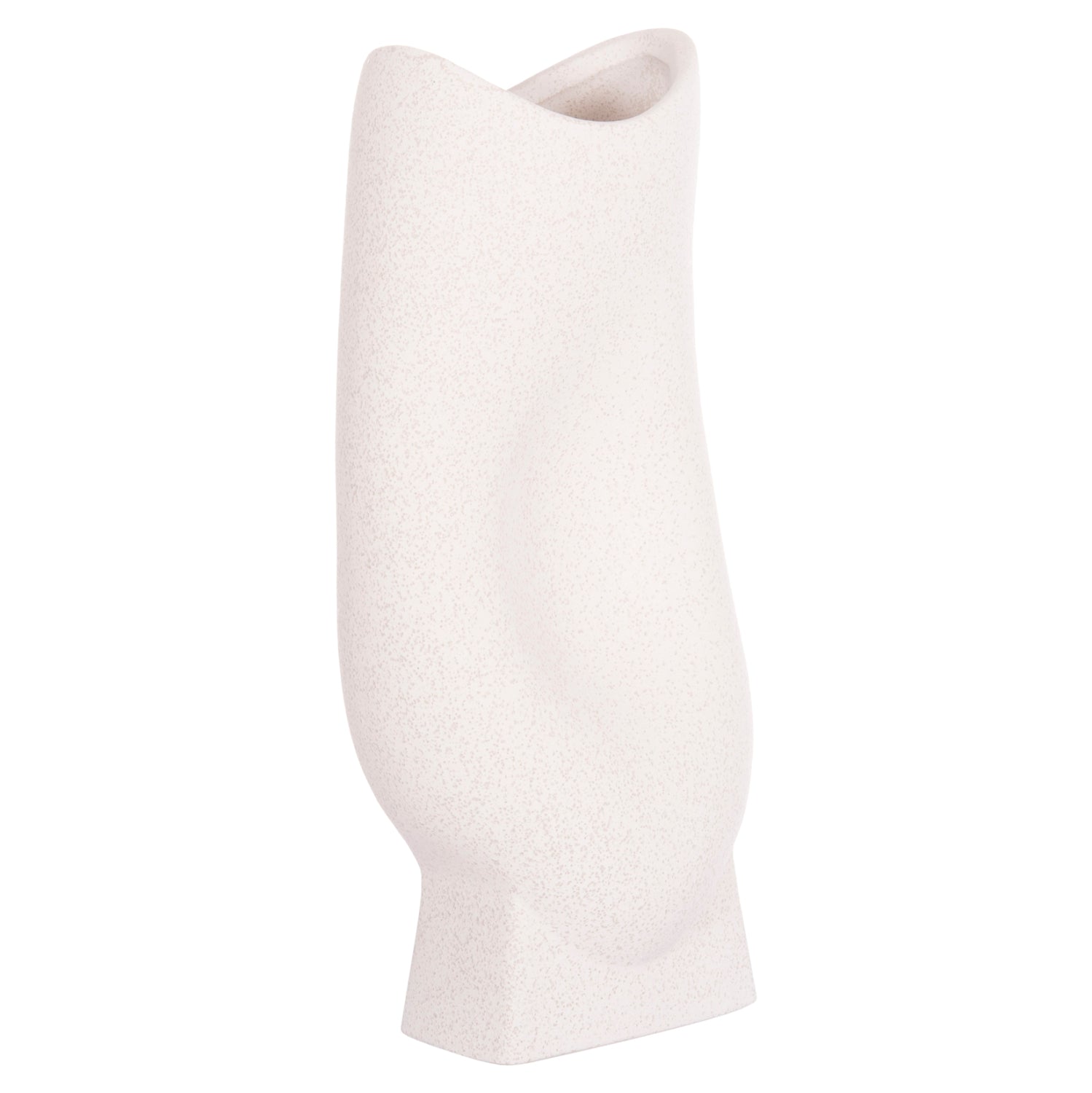 CERAMIC TABLE DECOR SERIES GLAZE HM4609.01 OFF WHITE WITH CRYSTALLISATION 16.5x11x38Hcm.
