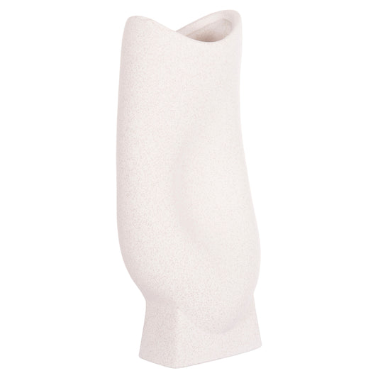 CERAMIC TABLE DECOR SERIES GLAZE HM4609.01 OFF WHITE WITH CRYSTALLISATION 16.5x11x38Hcm.