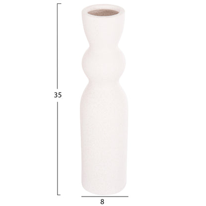 CERAMIC TABLE DECOR SCEPTER HM4614.01 OFF WHITE WITH CRYSTALLIZATION Φ8.5x35Hcm.