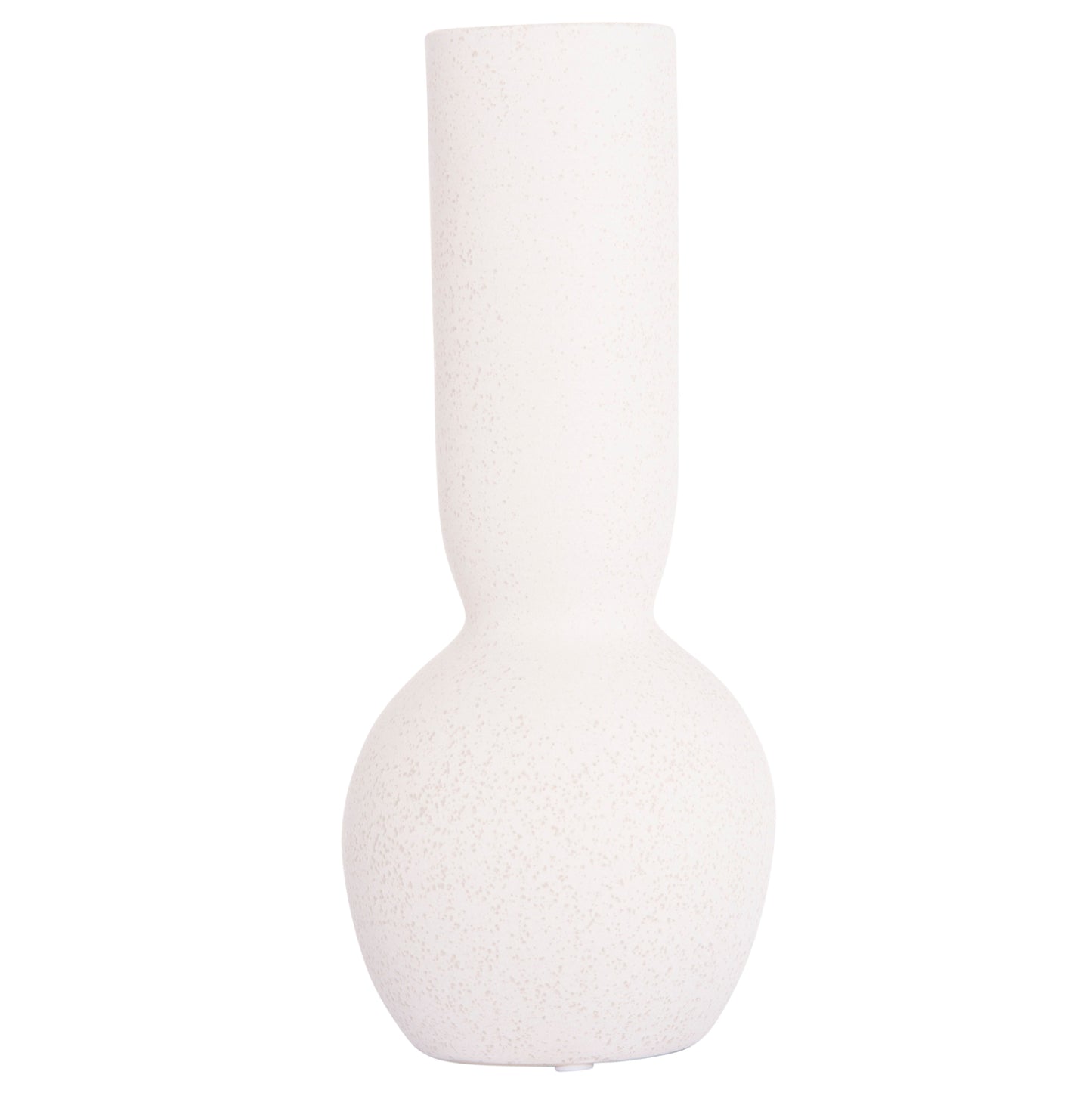 CERAMIC TABLE DECOR GALAD HM4616.01 OFF WHITE WITH CRYSTALLIZATION Φ11x26Hcm.