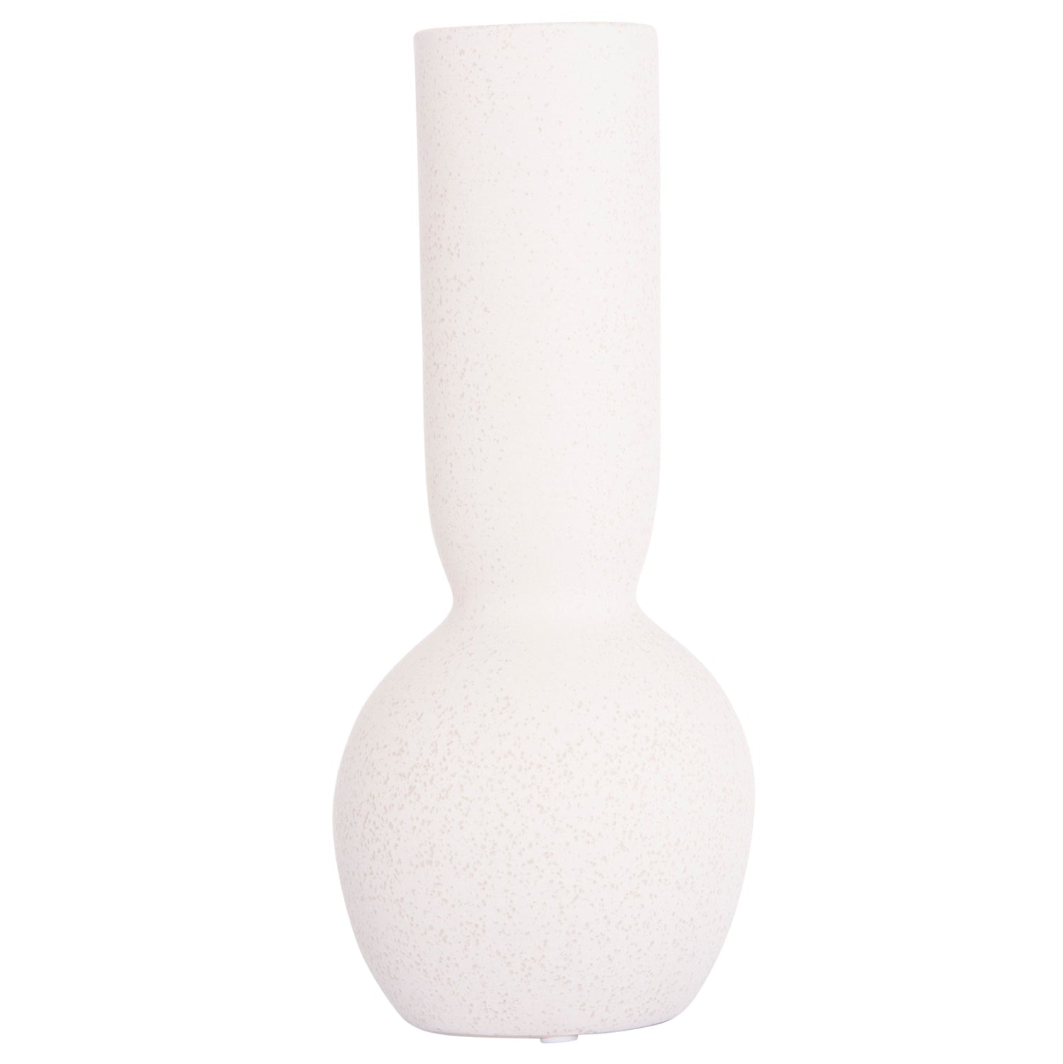 CERAMIC TABLE DECOR GALAD HM4616.01 OFF WHITE WITH CRYSTALLIZATION Φ11x26Hcm.