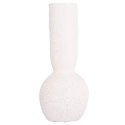 CERAMIC TABLE DECOR GALAD HM4616.01 OFF WHITE WITH CRYSTALLIZATION Φ11x26Hcm.