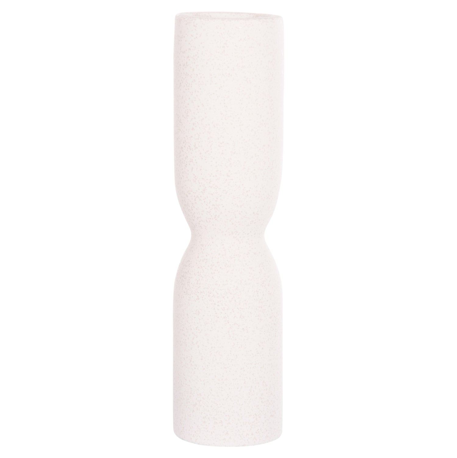 CERAMIC TABLE DECOR SCEPTER HM4615.01 OFF WHITE WITH CRYSTALLIZATION Φ7.5x30.5Hcm.