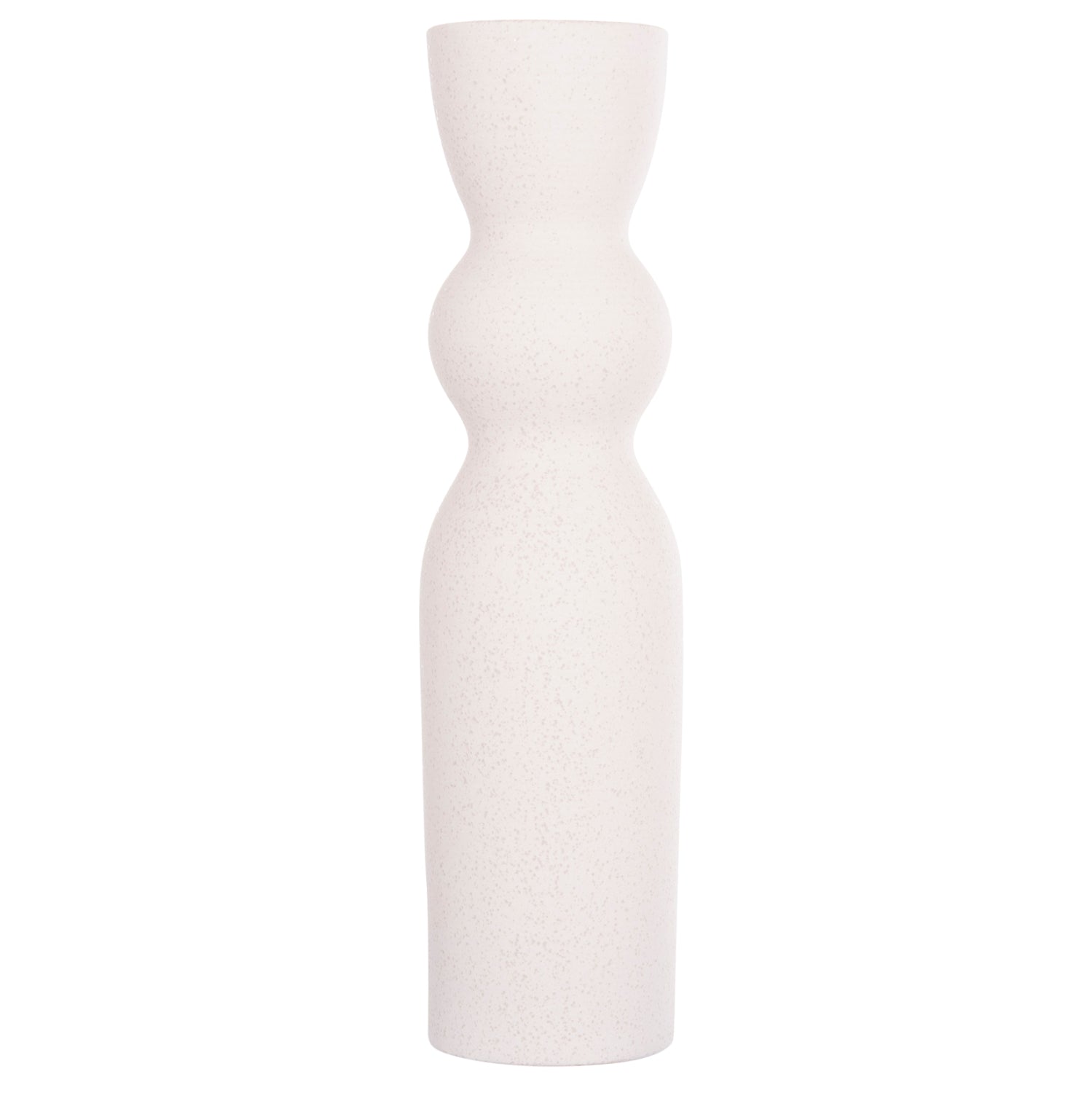 CERAMIC TABLE DECOR SCEPTER HM4614.01 OFF WHITE WITH CRYSTALLIZATION Φ8.5x35Hcm.