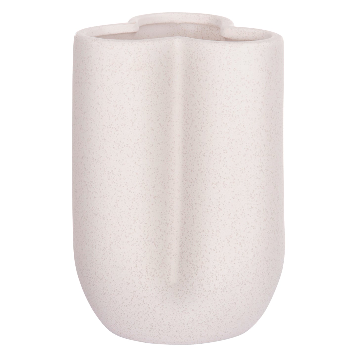 CERAMIC TABLE DECOR GLAZE HM4613.01 OFF WHITE WITH CRYSTALLIZATION Φ16x22Hcm.