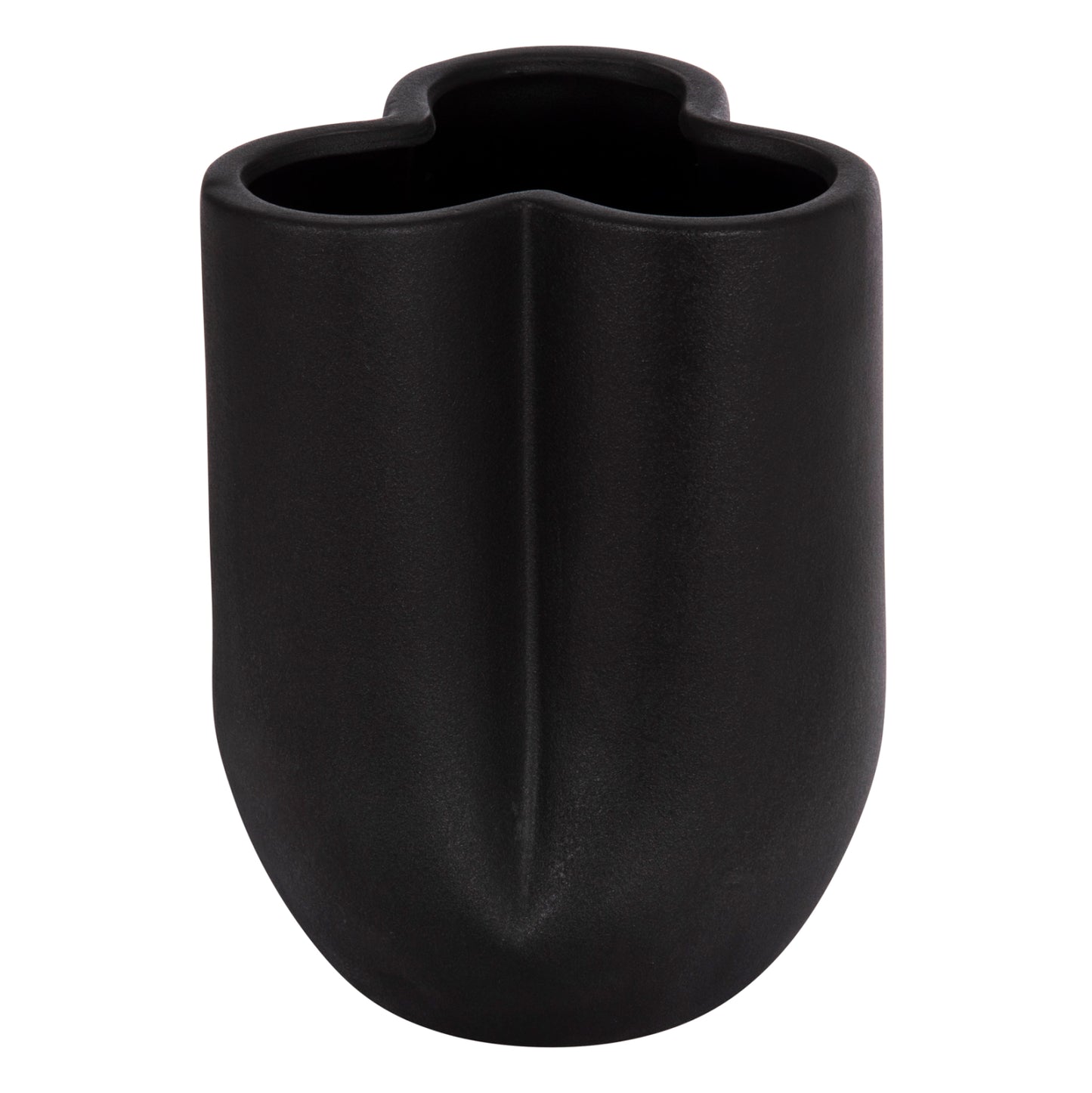 CERAMIC TABLE DECOR GLAZE HM4613.02 MATTE BLACK Φ16x22Hcm.