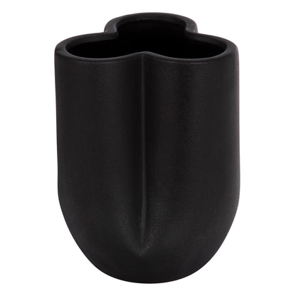 CERAMIC TABLE DECOR GLAZE HM4613.02 MATTE BLACK Φ16x22Hcm.
