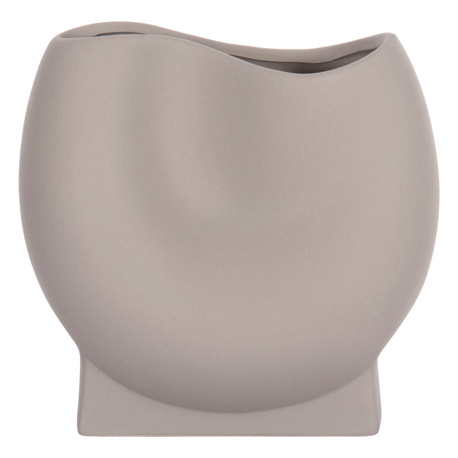 CERAMIC TABLE DECOR GLAZE HM4610.03 MATTE GREY 26x14x25Hcm