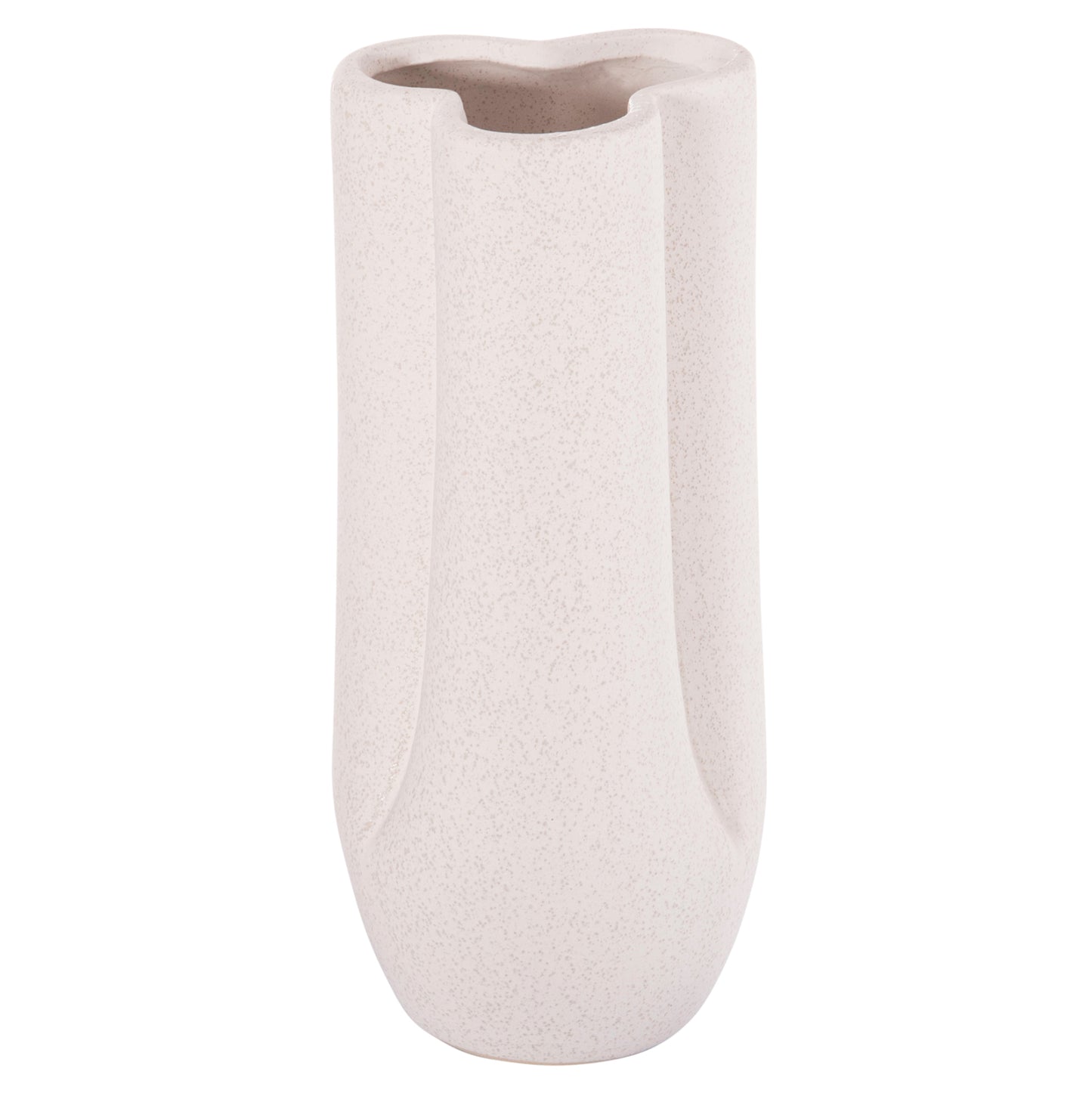 CERAMIC TABLE DECOR GLAZE HM4611.01 OFF WHITE WITH CRYSTALLIZATION Φ14x34Hcm.