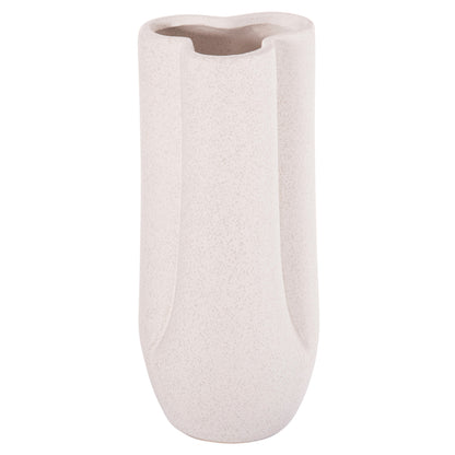 CERAMIC TABLE DECOR GLAZE HM4611.01 OFF WHITE WITH CRYSTALLIZATION Φ14x34Hcm.