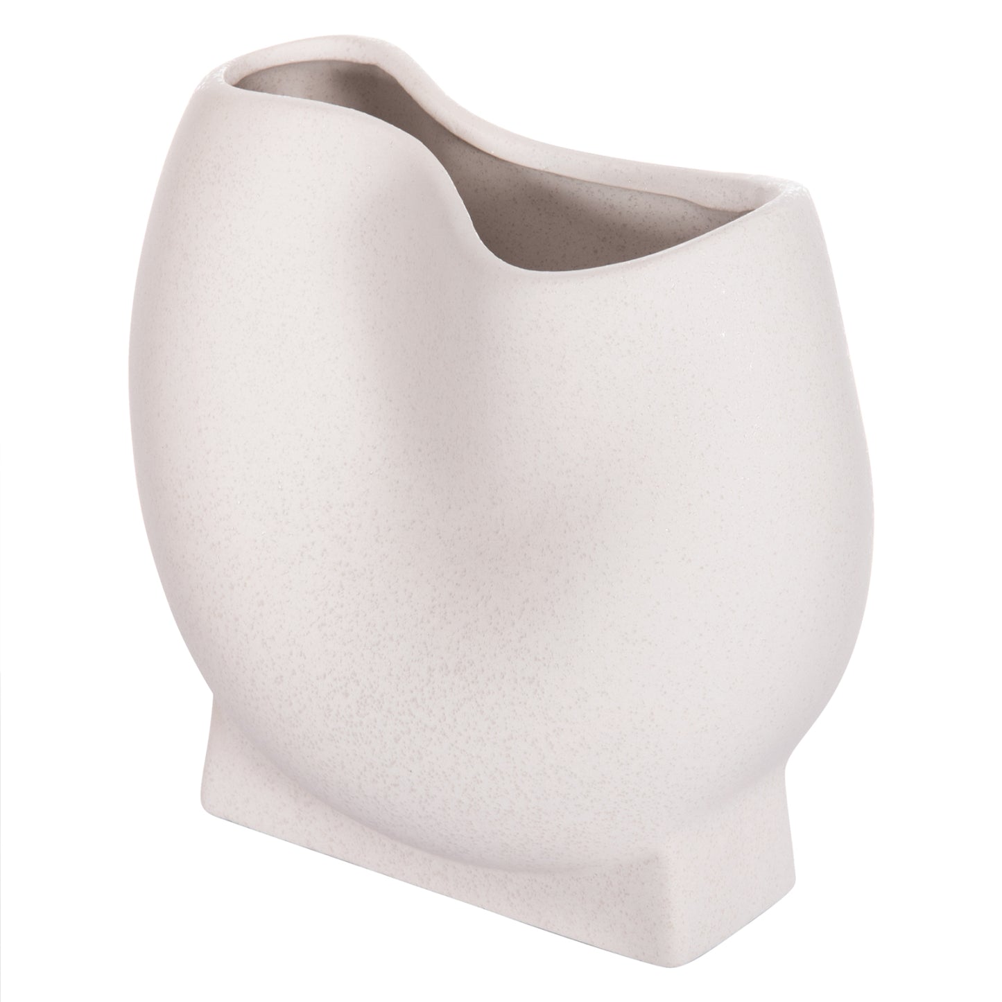 CERAMIC TABLE DECOR GLAZE HM4610.01 OFF WHITE WITH CRYSTALLISATION 26x14x25Hcm