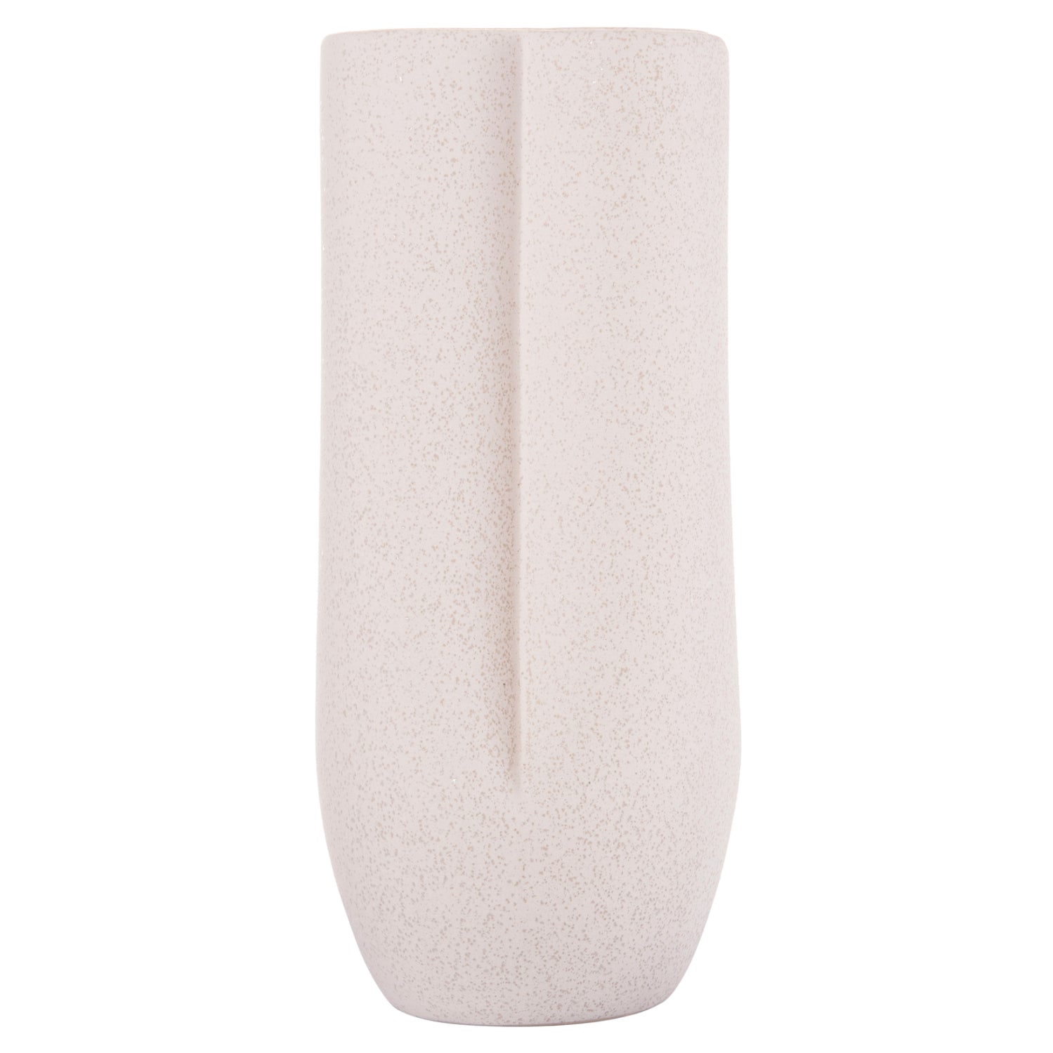CERAMIC TABLE DECOR GLAZE HM4611.01 OFF WHITE WITH CRYSTALLIZATION Φ14x34Hcm.