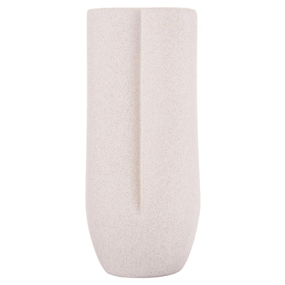 CERAMIC TABLE DECOR GLAZE HM4611.01 OFF WHITE WITH CRYSTALLIZATION Φ14x34Hcm.