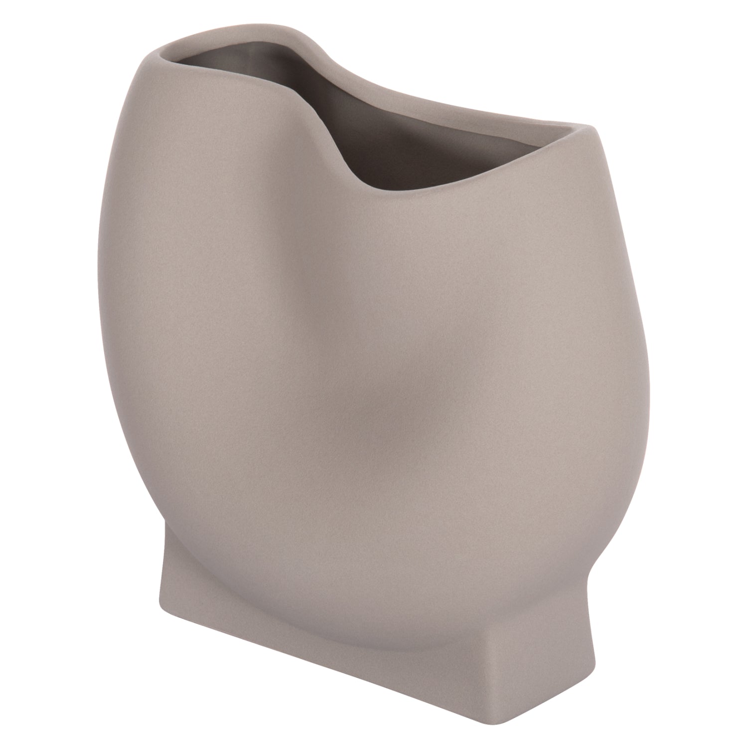 CERAMIC TABLE DECOR GLAZE HM4610.03 MATTE GREY 26x14x25Hcm